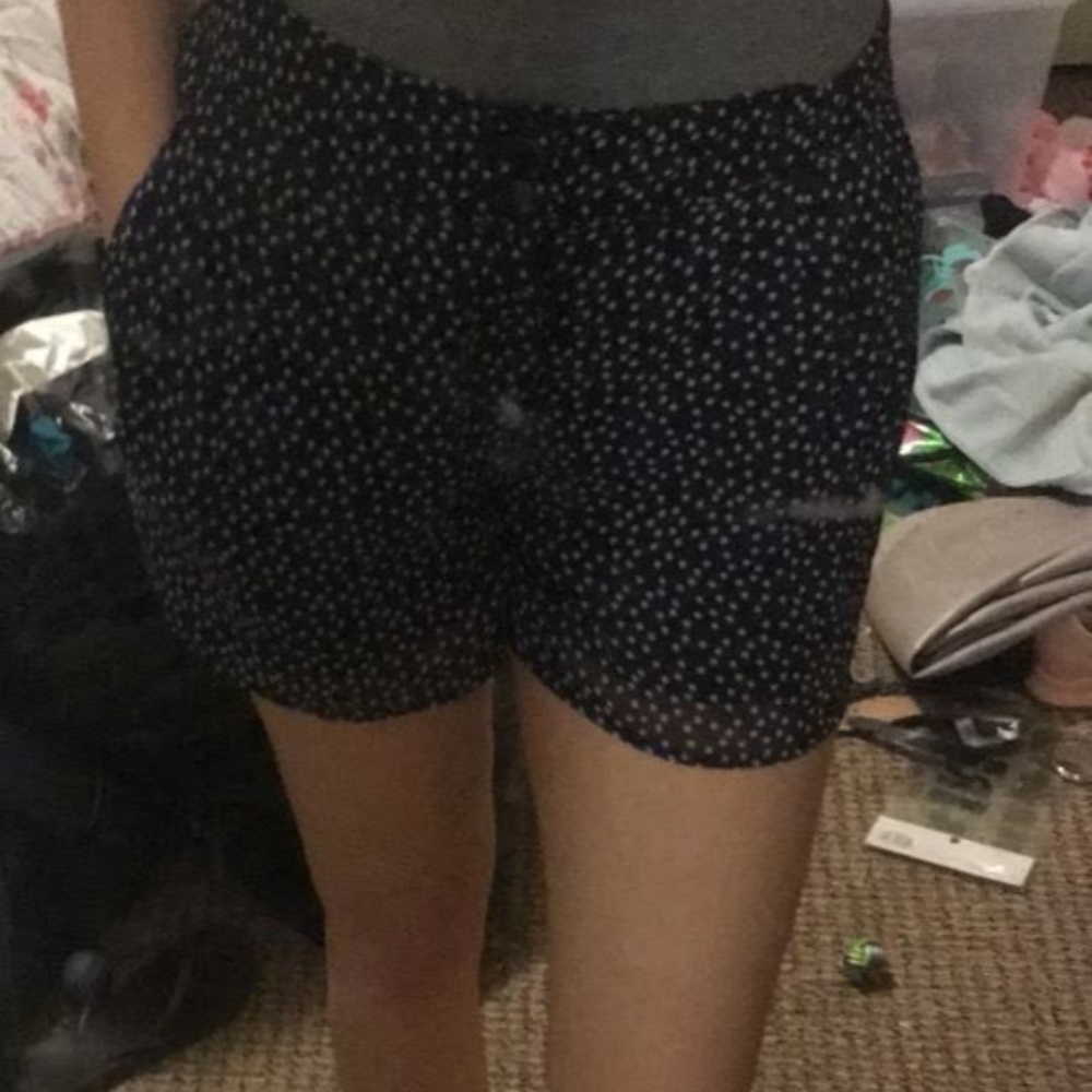 Navy Polka Dot Shorts